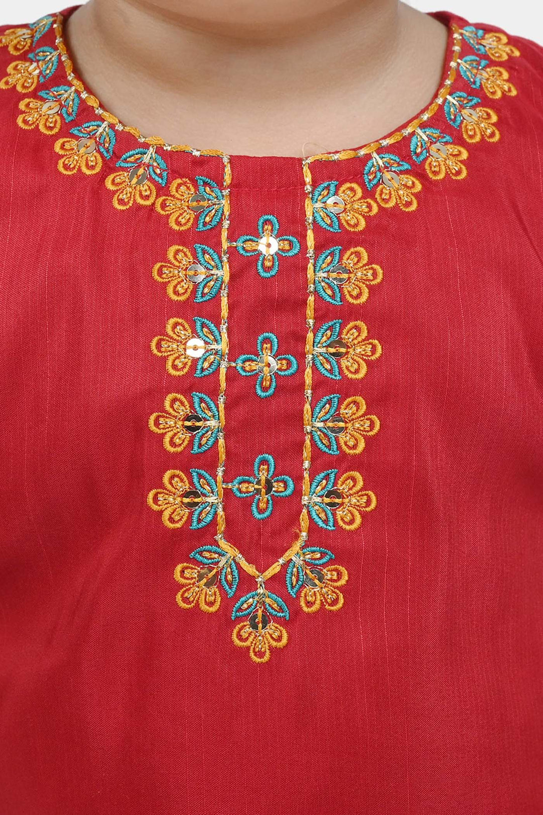 Infant Girls Chiffon 2Pcs Maha Rani-Red