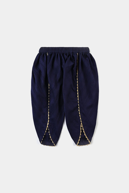 Infant Girls Cotton Emb 2Pcs Little Pop-Navy Blue