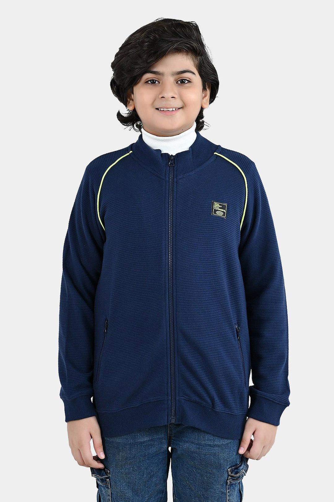 Boys Ottoman Knitted Jacket Real Energy - NAVY