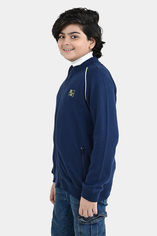 Boys Ottoman Knitted Jacket Real Energy - NAVY