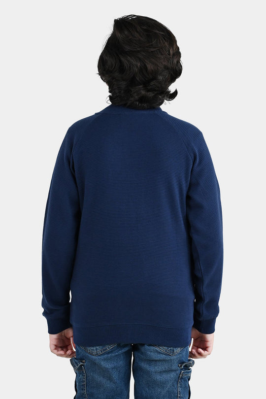 Boys Ottoman Knitted Jacket Real Energy - NAVY