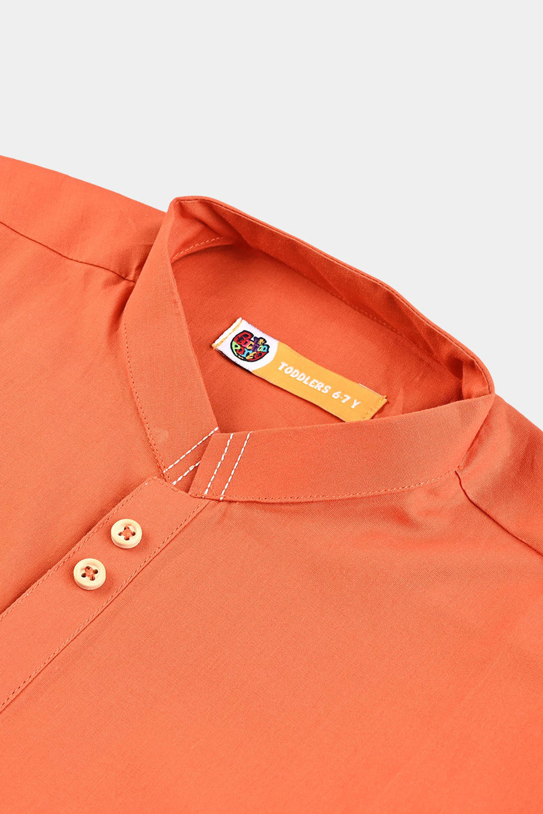 Boys Cotton Poplin 3 Piece Suit (Tone On Tone)-B/Orange