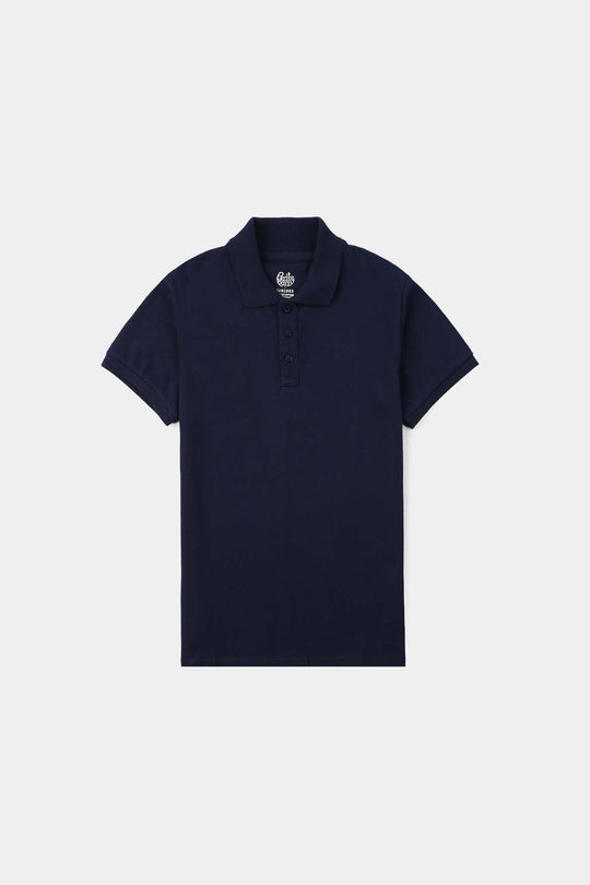 Boys Cotton PK Polo Basic - Navy