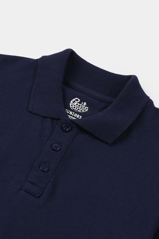 Boys Cotton PK Polo Basic - Navy