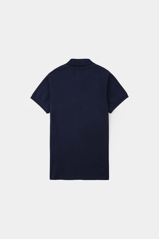 Boys Cotton PK Polo Basic - Navy