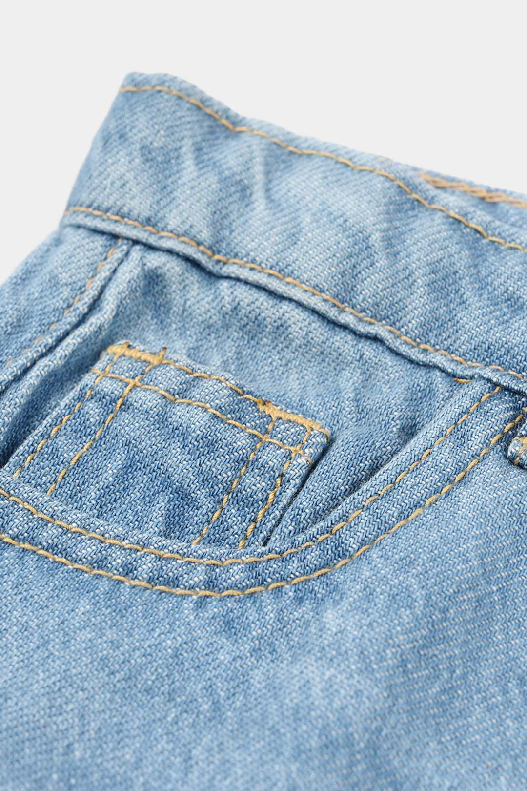 Boys Denim Stretch Short Basic - Light Blue
