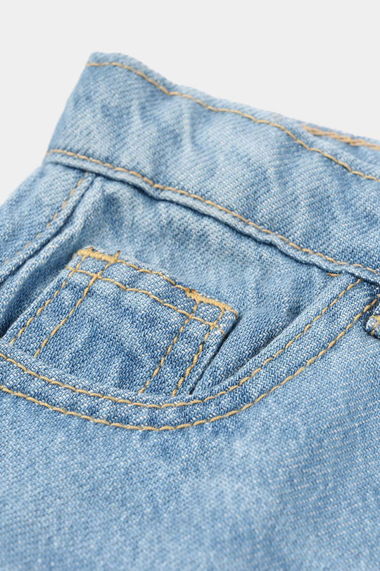 Boys Denim Stretch Short Basic - Light Blue