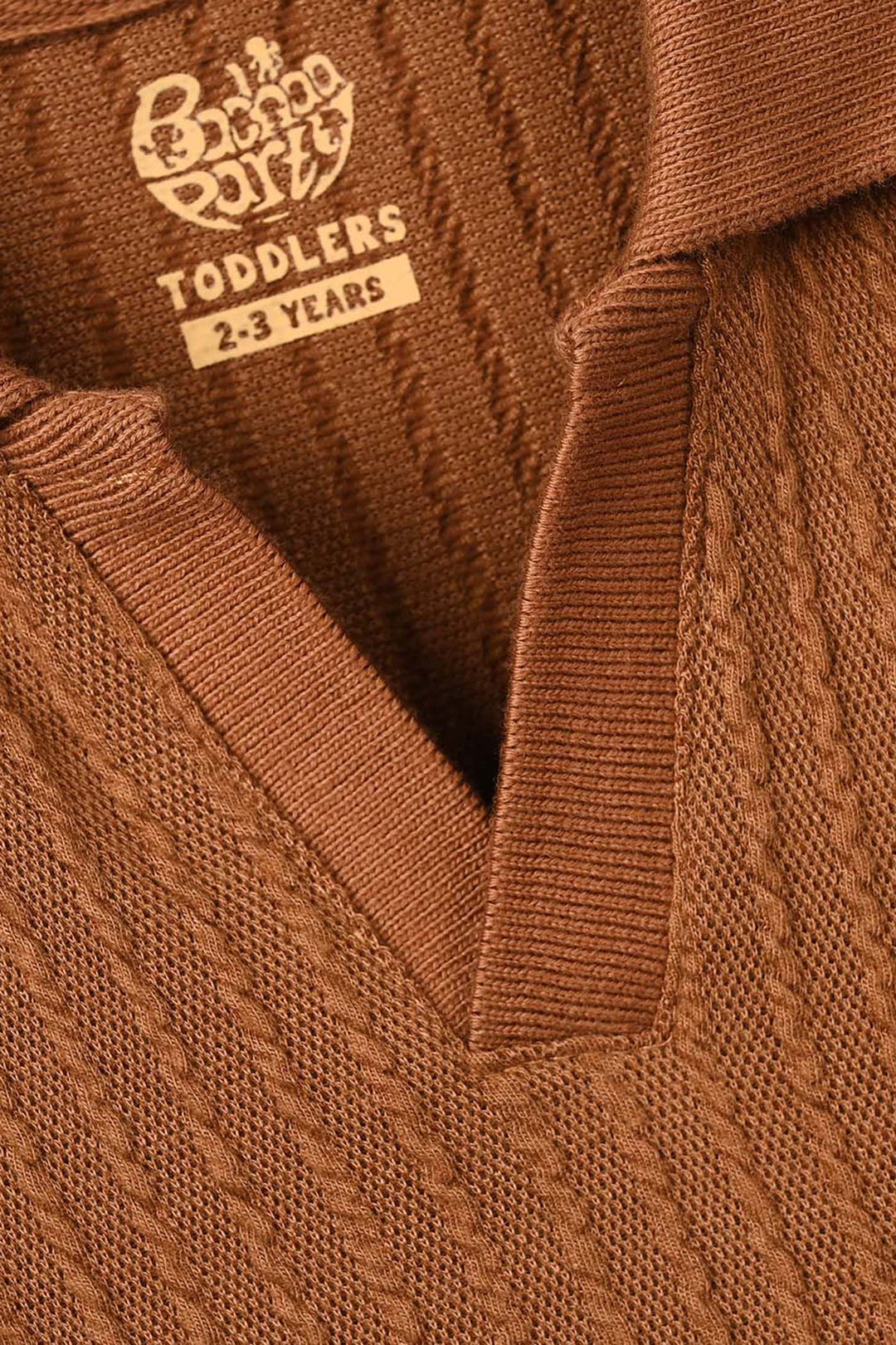 Boys Sweater knit Polo Freedom - BROWN