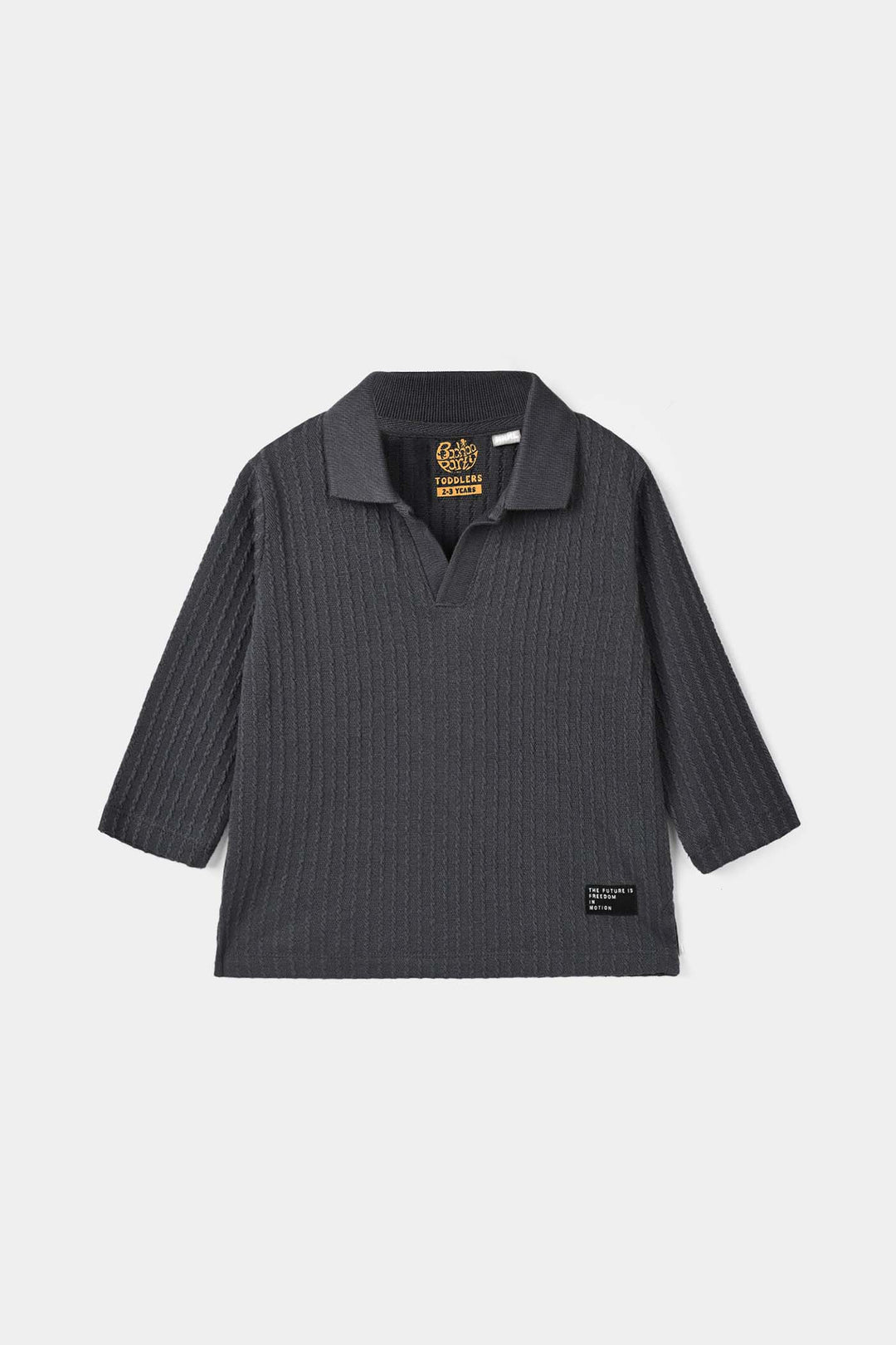 Boys Sweater knit Polo Freedom - Grey