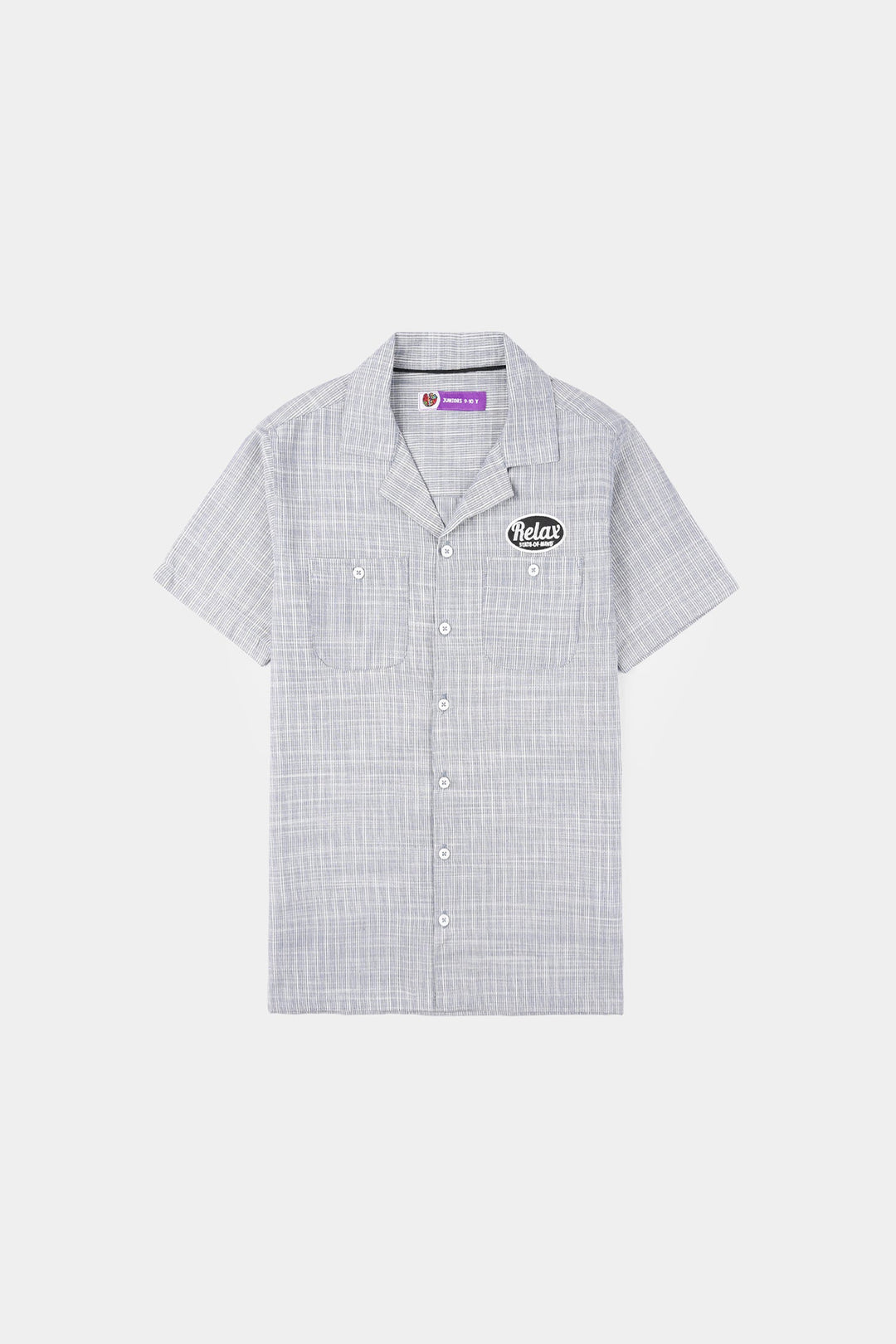 Boys Yarn Dyed Shirt (State Of Mind)-GREY