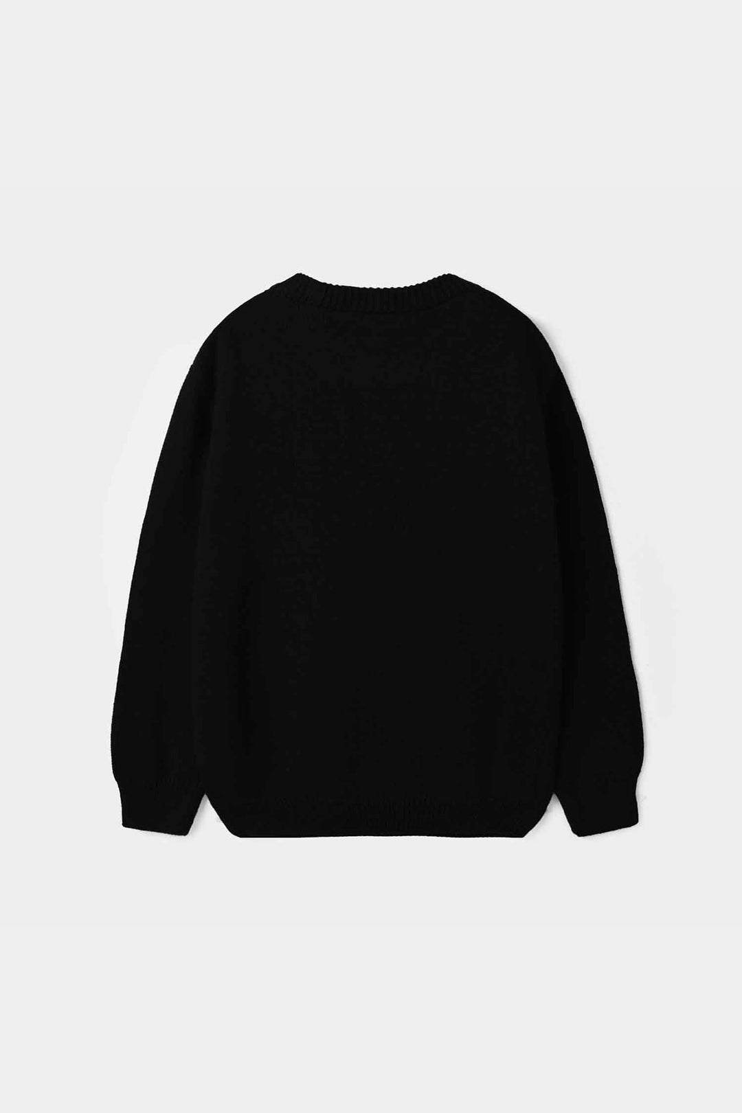 Girls Cotton Sweater Stars - BLACK