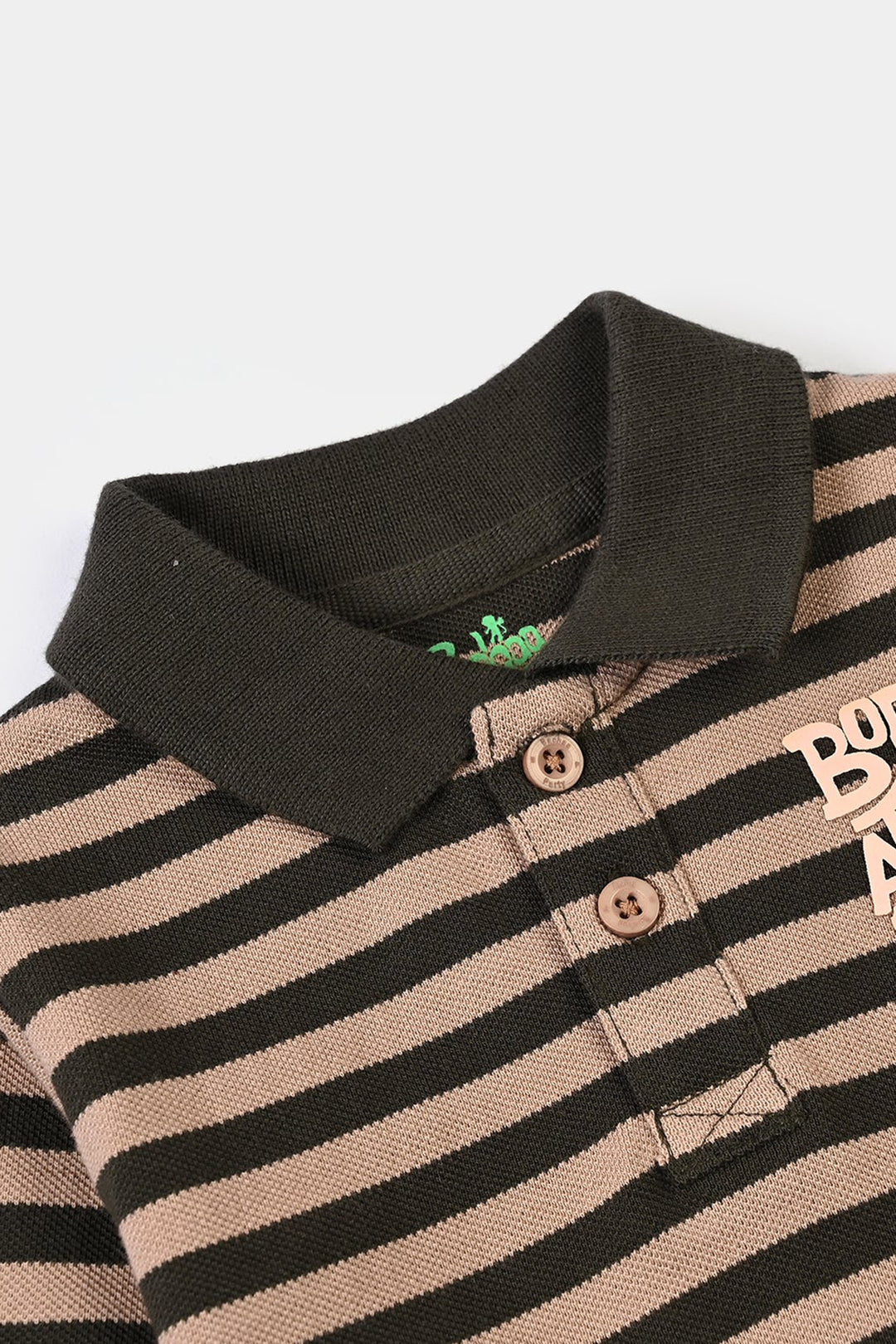 Infant Boys Cotton PK Polo F/S Awesome-Lt.Brown