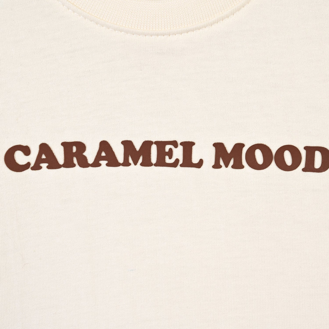 Girls Cotton Jersey T-Shirt Caramel Mood