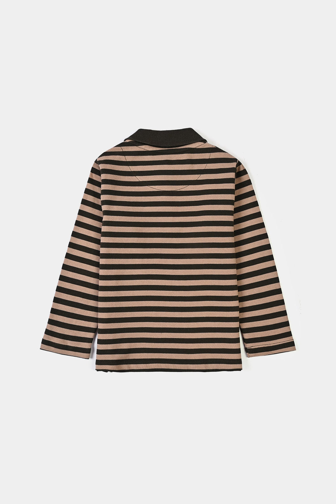 Boys Cotton PK Polo F/S Game On-Lt.Brown