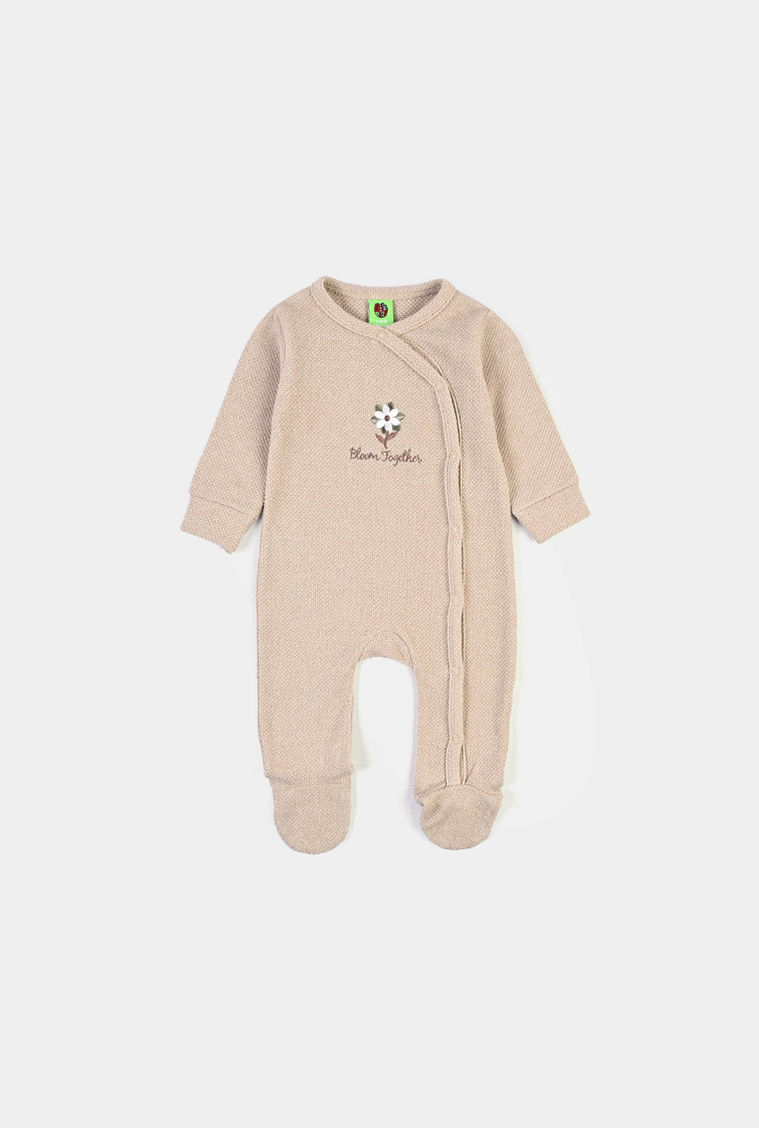 Infant Girls Sherpa Romper Cozy Peanut-BROWN