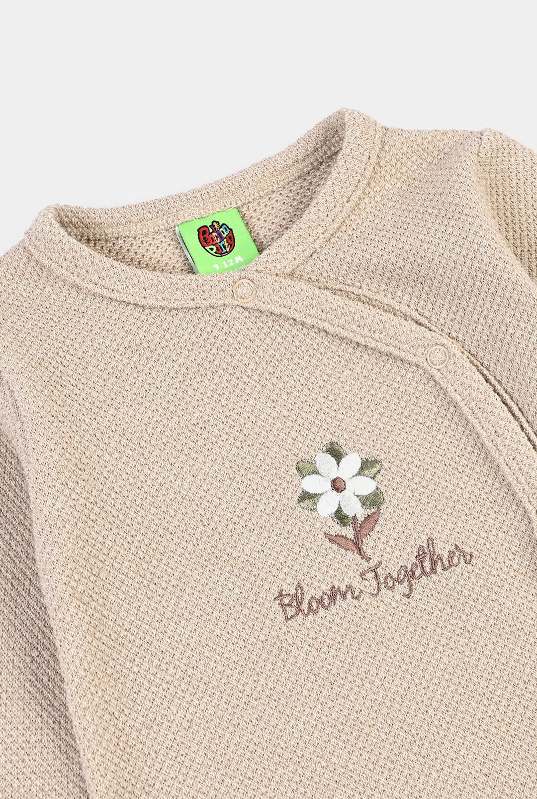 Infant Girls Sherpa Romper Cozy Peanut-BROWN