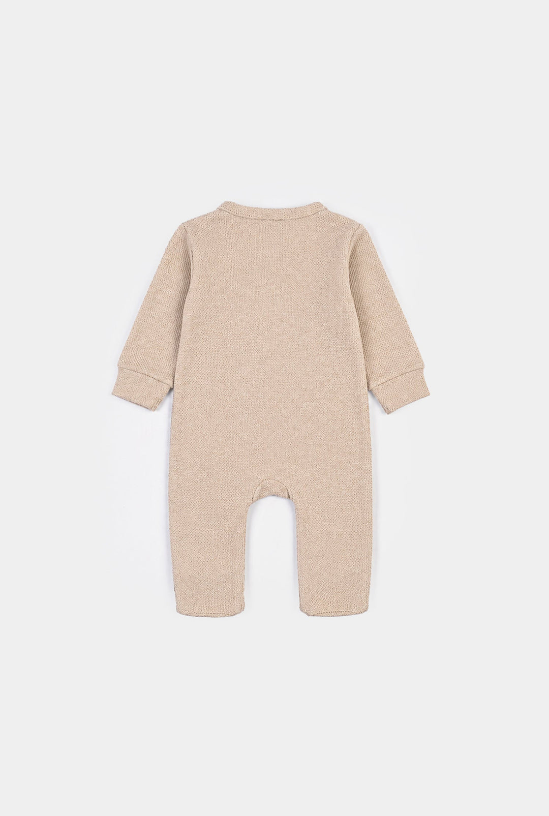 Infant Girls Sherpa Romper Cozy Peanut-BROWN