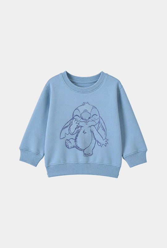 Girls Fleece 2 Piece Suit Stitch-Blue.Fog