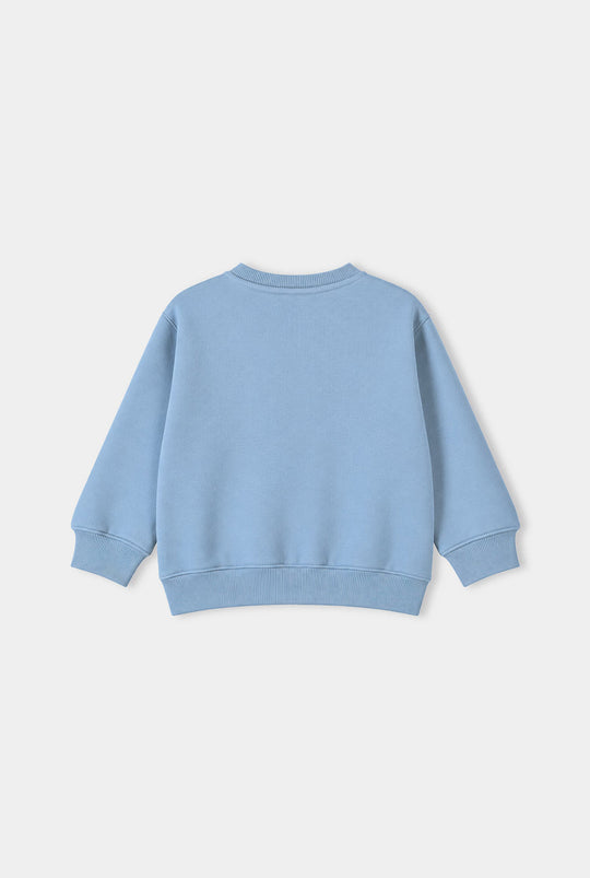 Girls Fleece 2 Piece Suit Stitch-Blue.Fog