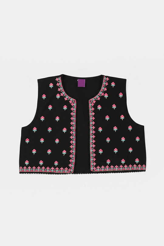 Girls Cotton 3Pcs (Rang) - Black