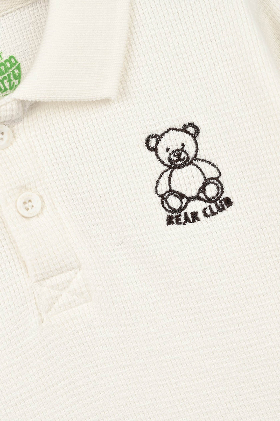 Infant Boys Thermal Polo F/S Bear Club-Off.White