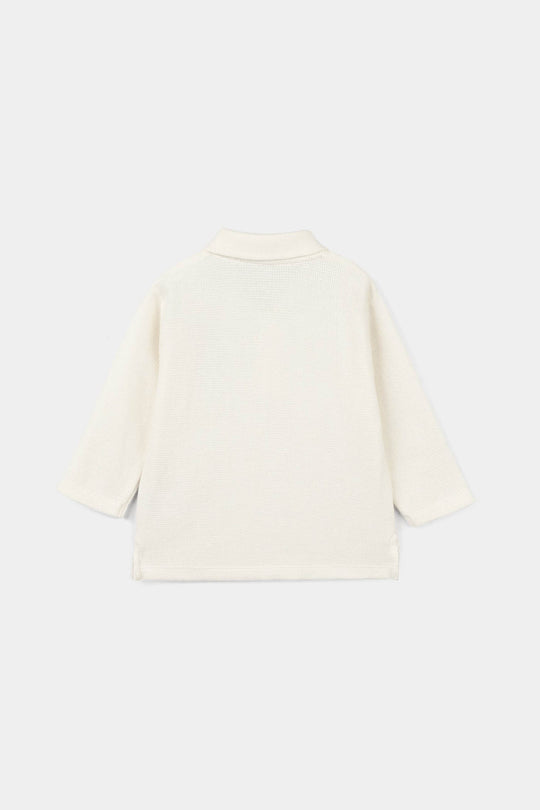 Infant Boys Thermal Polo F/S Bear Club-Off.White
