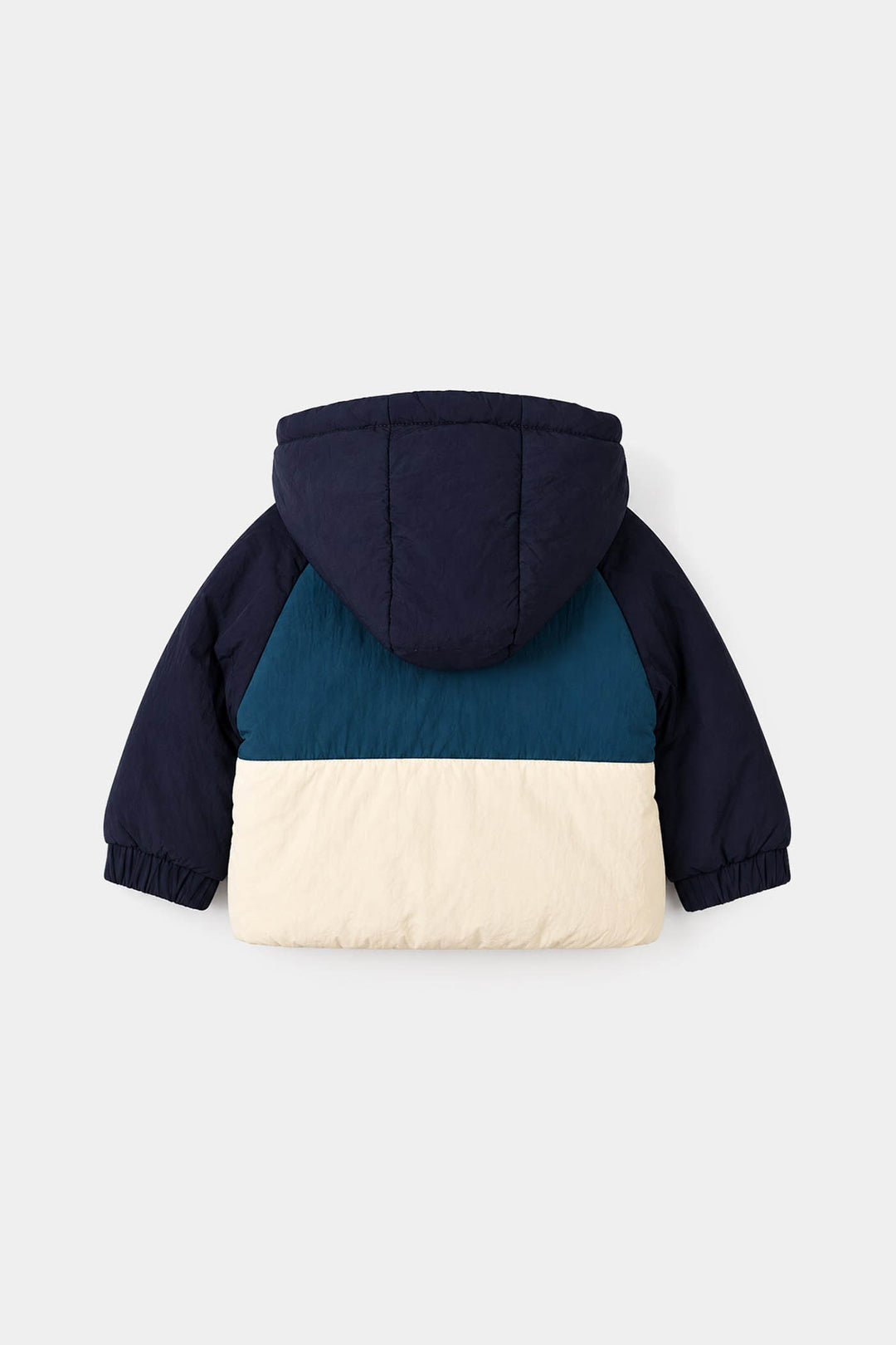 Infant Boys Polyester Puffer Jacket Zip front-BLUE