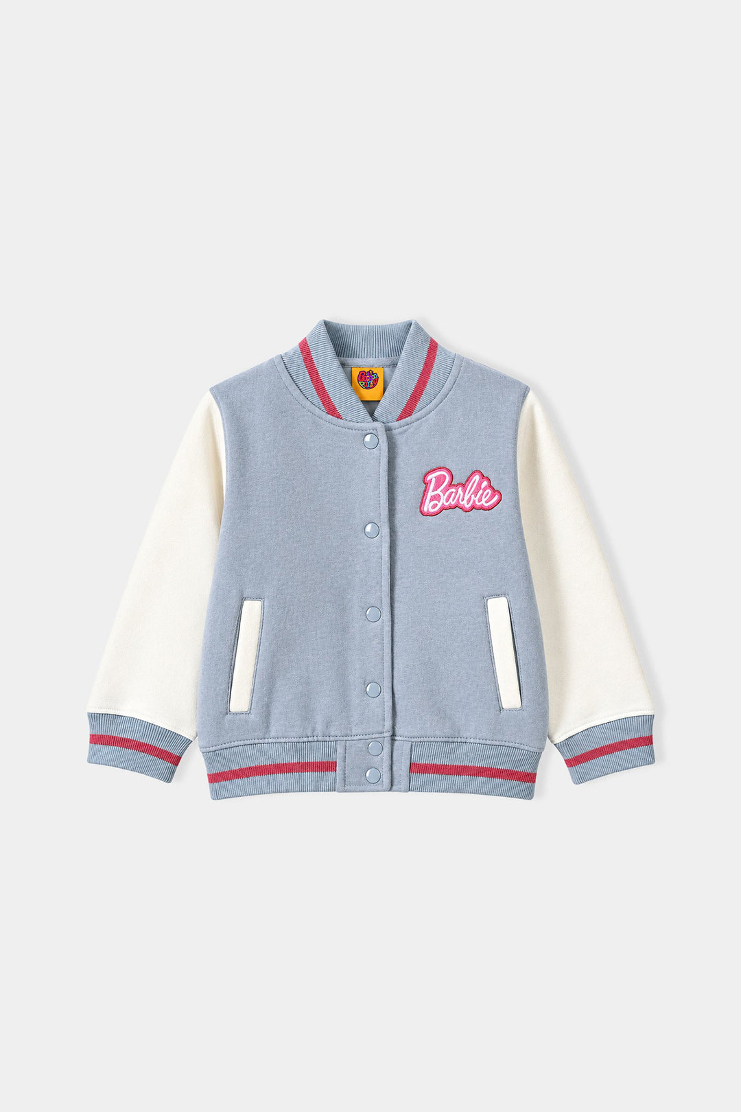 Girls Fleece Bomber Jacket Character-Blue.Fog