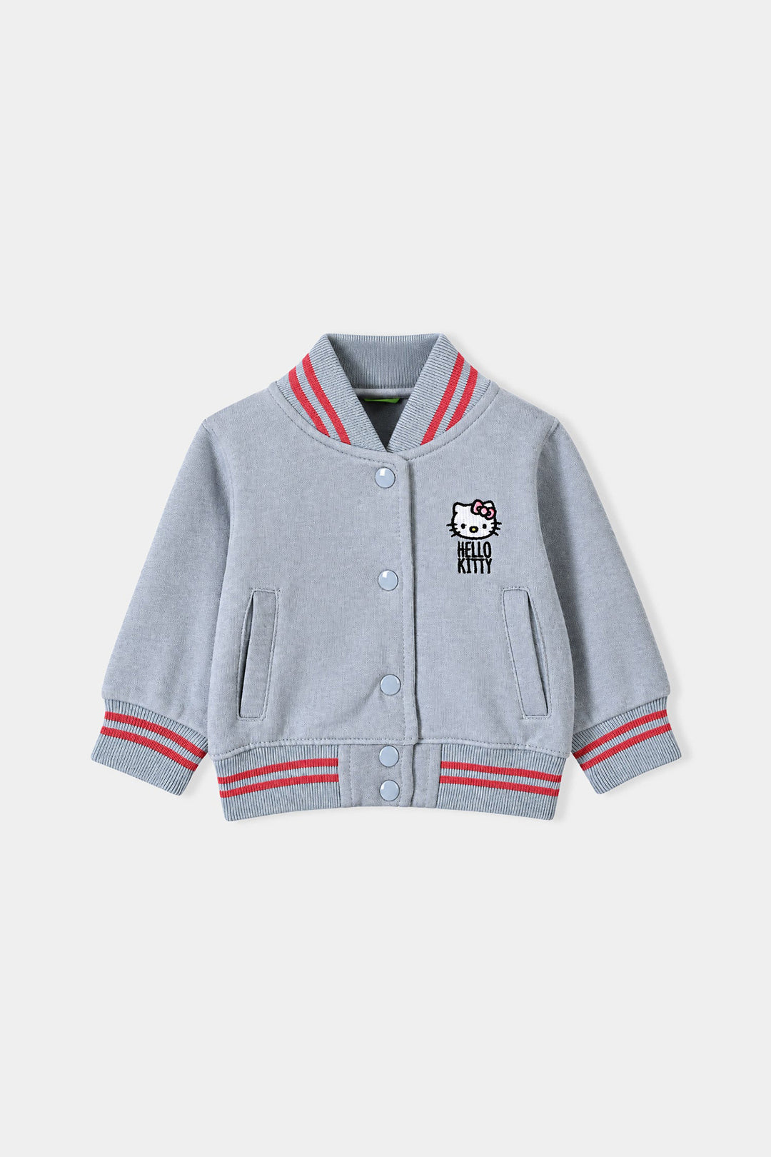 Infant Girls Fleece Bomber Jacket Character-Blue.Fog