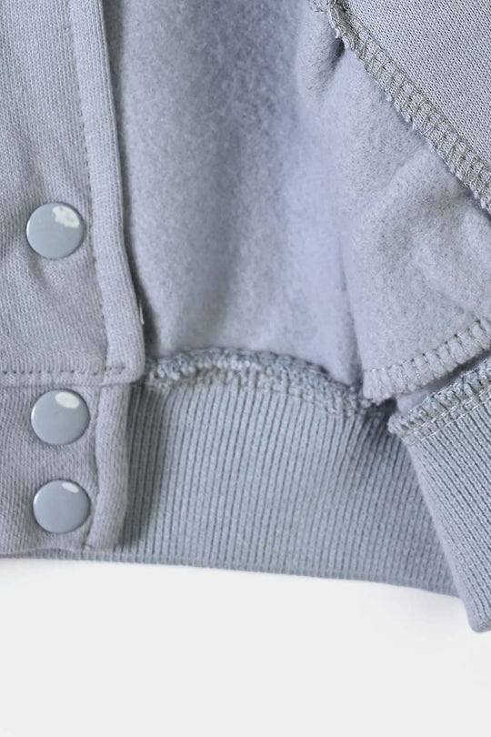 Infant Girls Fleece Bomber Jacket Character-Blue.Fog