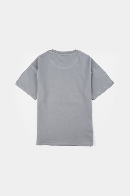 Boys Jersey/Terry T-Shirt Strong Drive - Grey