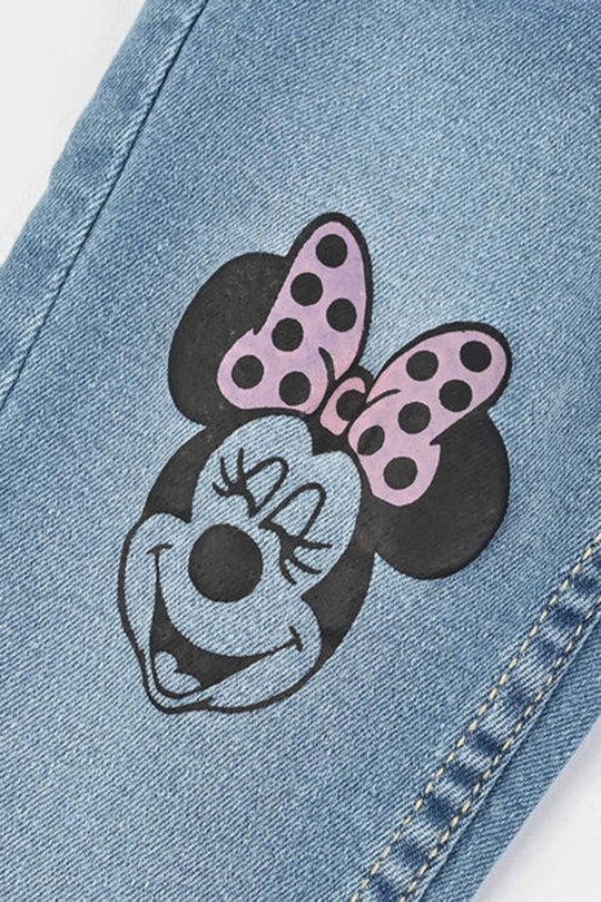 Infant Girls Denim Stretch Pant-Light Blue