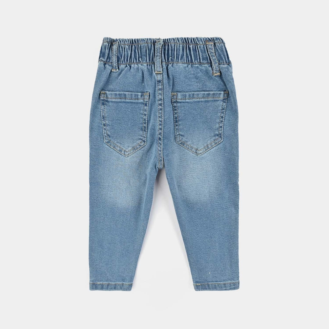 Infant Girls Denim Stretch Pant-Light Blue