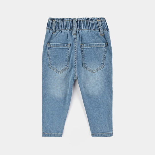 Infant Girls Denim Stretch Pant-Light Blue