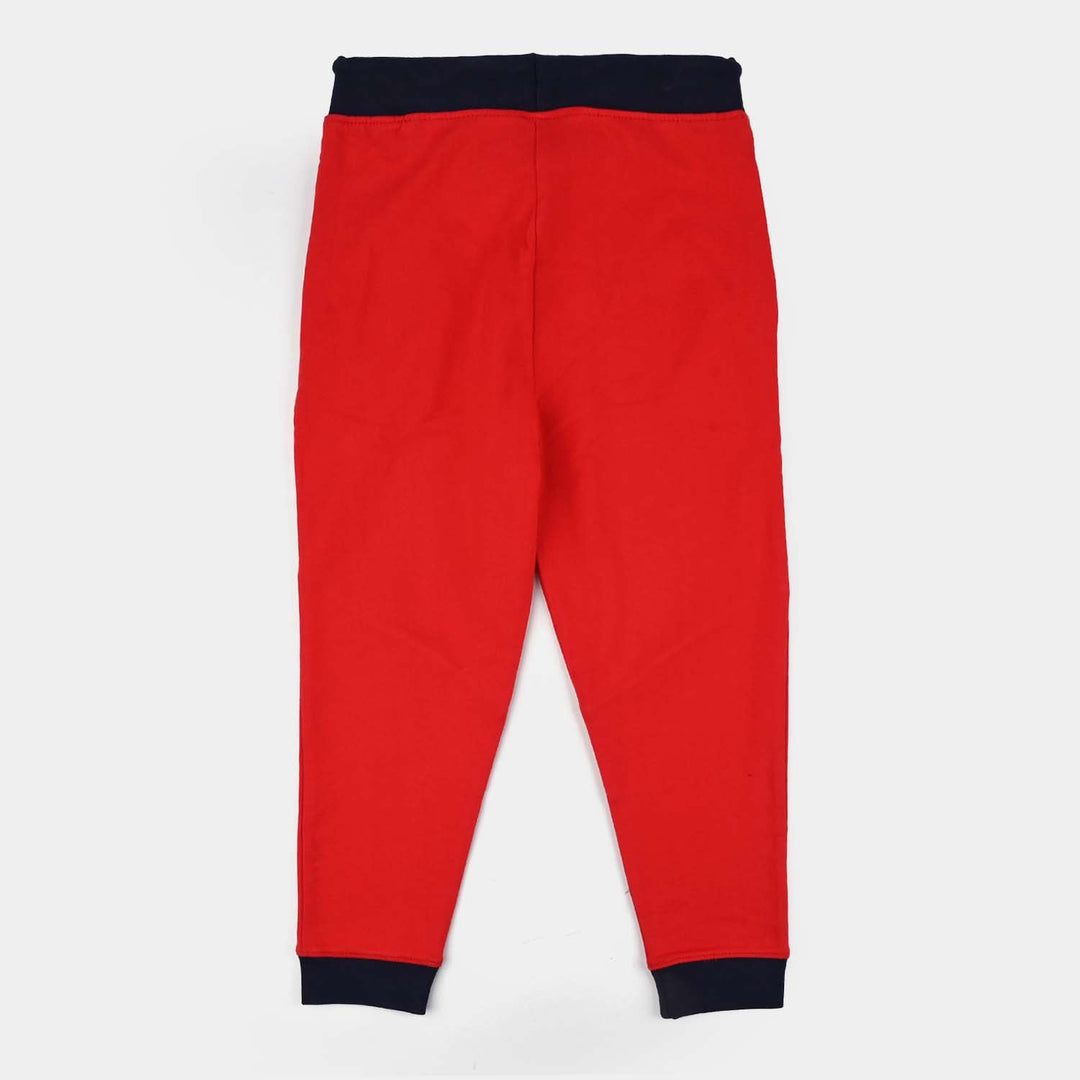 Boys Jersey/Terry 2 Piece Suit-H.Red
