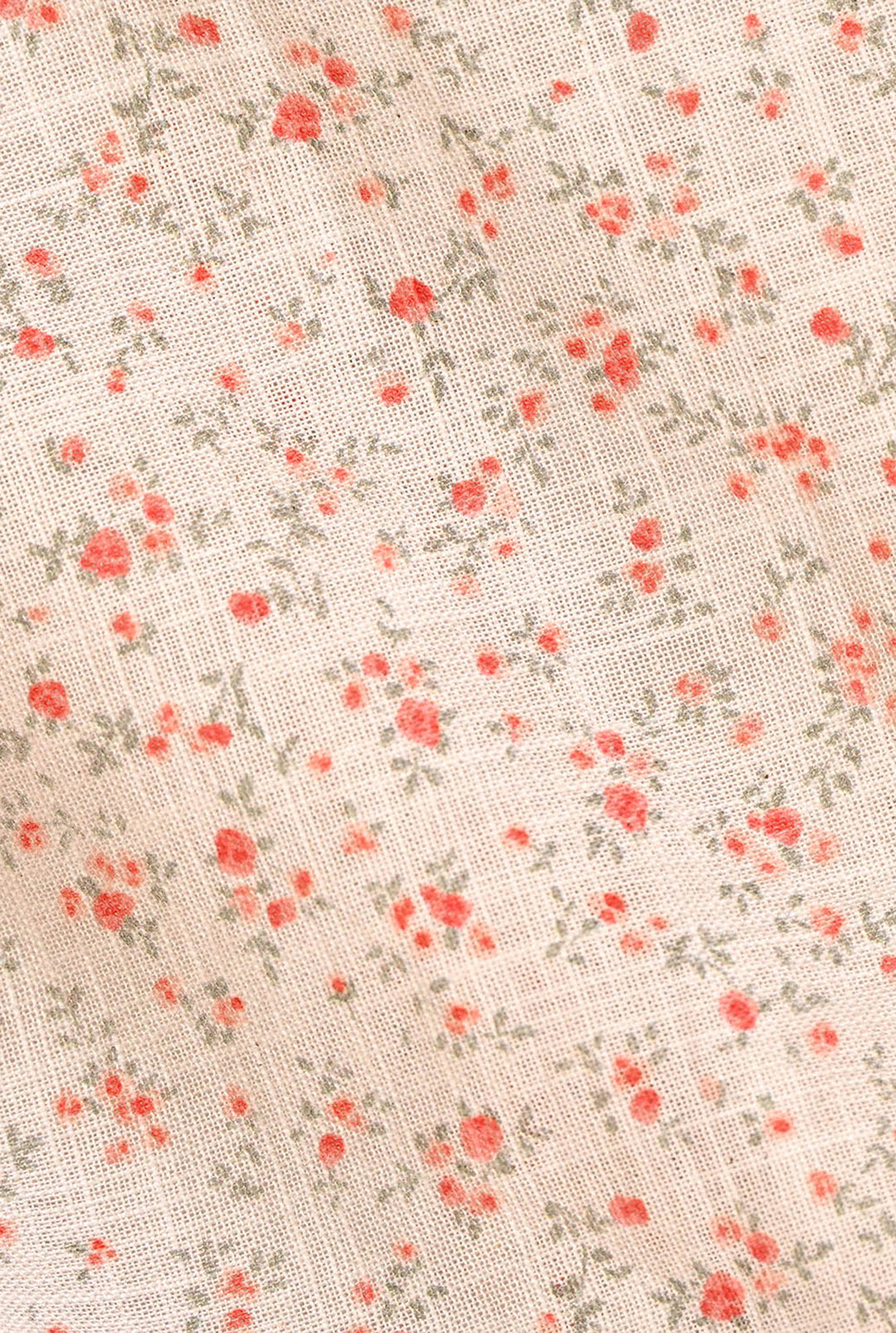 Girls Cotton Casual Top Floral-Beige-1