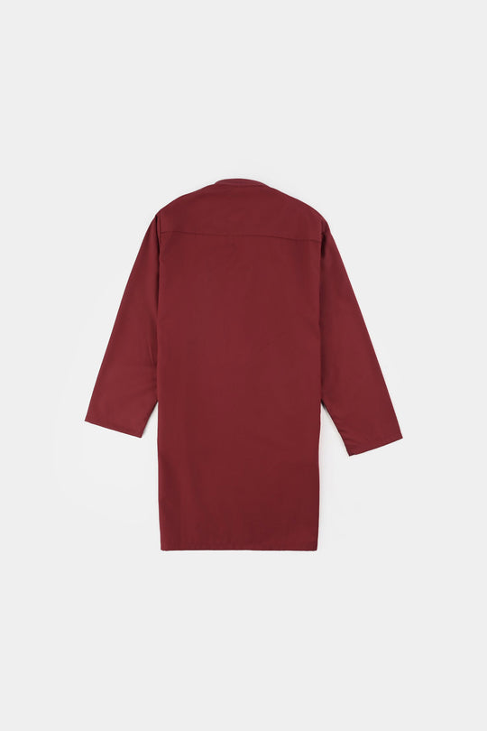 Boys Poly Viscos Shalwar Suit (Tape Detail)-MAROON