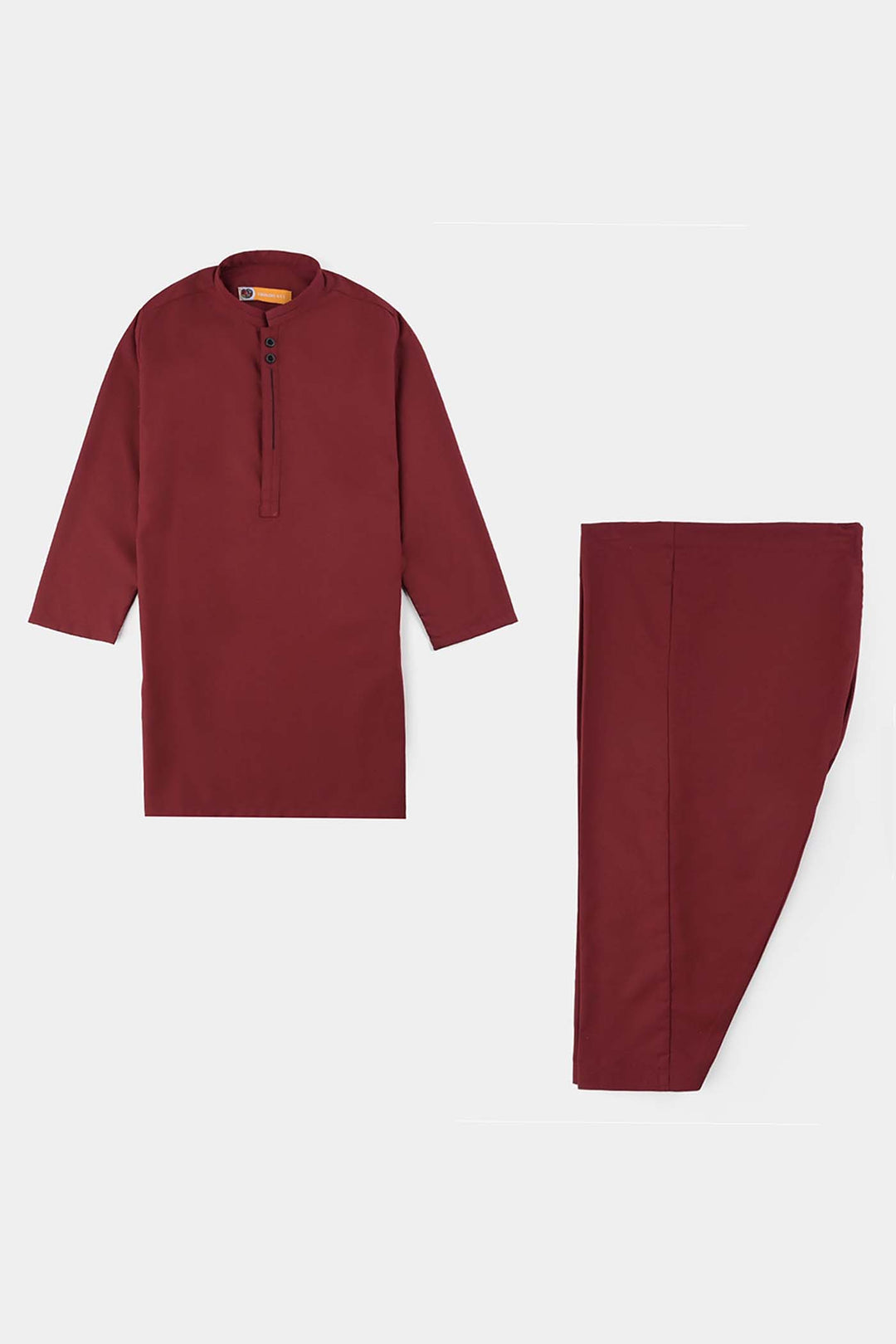 Boys Poly Viscos Shalwar Suit (Tape Detail)-MAROON