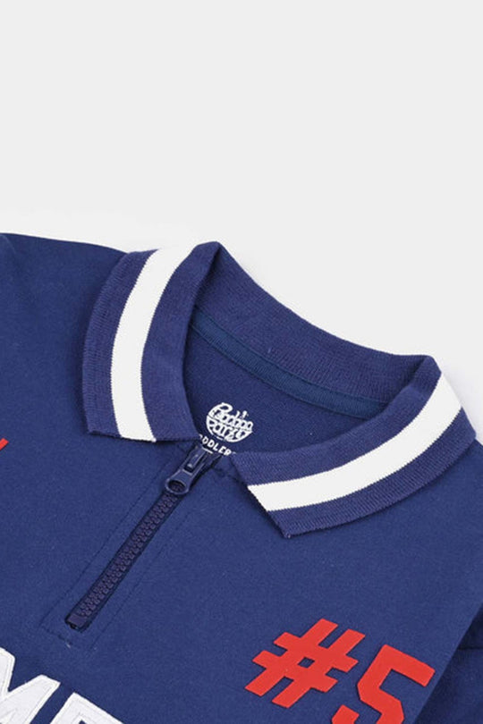 Boys Jersey/Terry Sweatshirt (Gamer Zone) - Navy