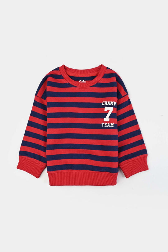 Infant Boys Jersey/Terry Sweatshirt - Red