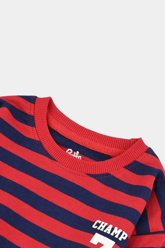 Infant Boys Jersey/Terry Sweatshirt - Red
