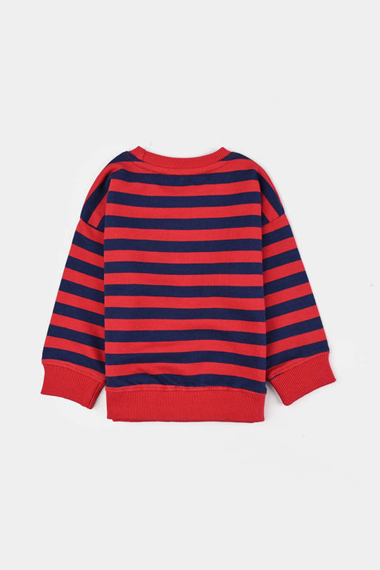 Infant Boys Jersey/Terry Sweatshirt - Red