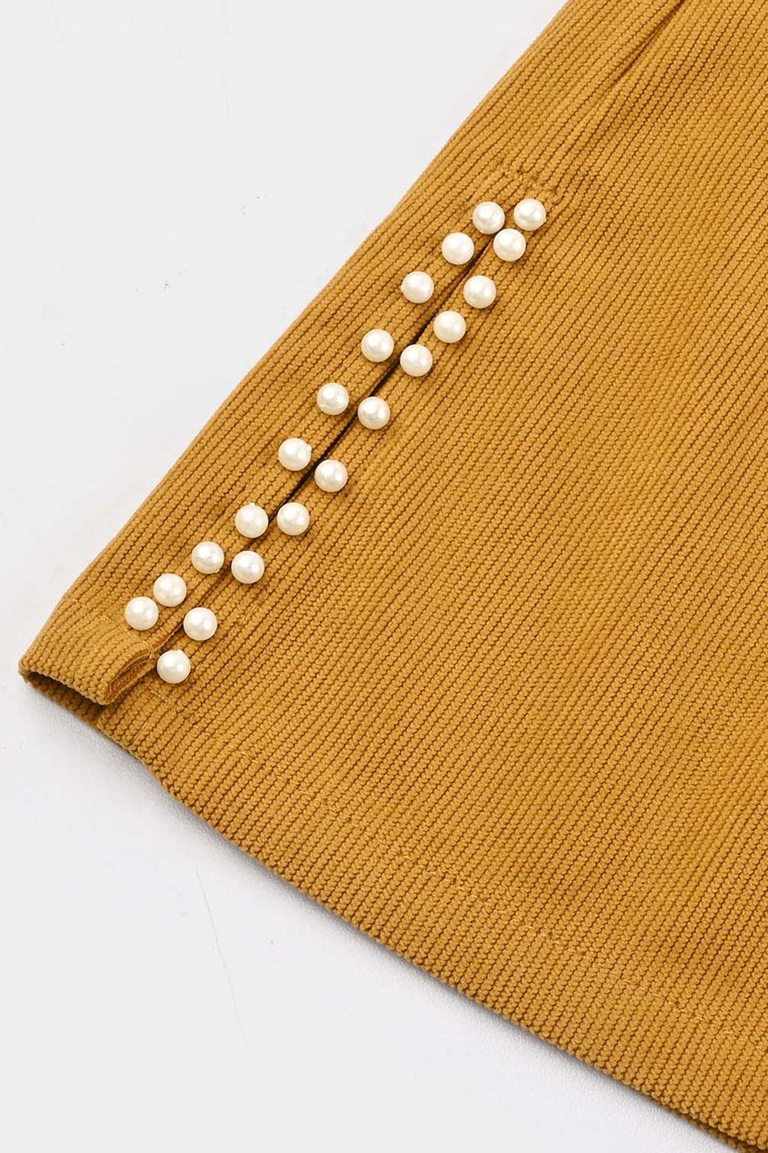 Girls Corduroy Pant Pearls - Mustard/Yellow