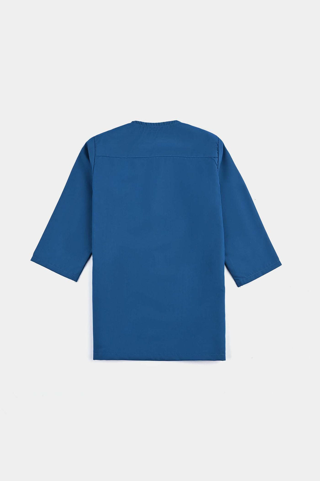 Infant Boys Poly Viscose Kurta & Pajama Suit (Monotone)-T.Blue