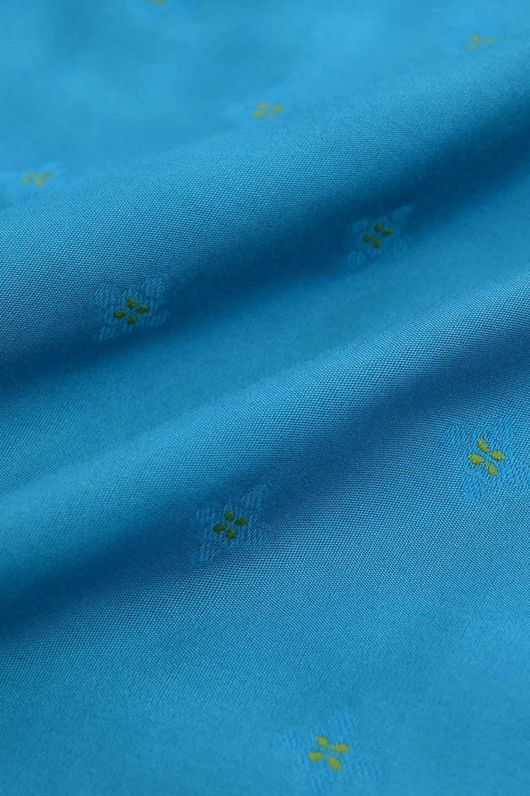Girls Jacquard Embroidered Suit (Aabroo) - Teal/Blue