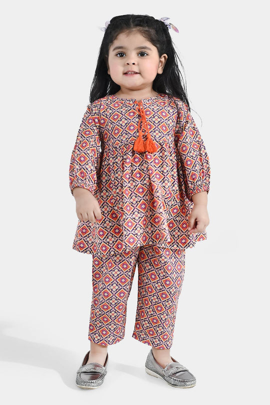 Infant Girls Cotton Printed 2Pcs CIRO - Multi