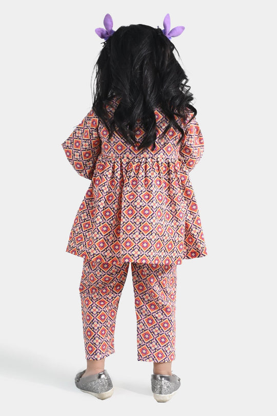 Infant Girls Cotton Printed 2Pcs CIRO - Multi