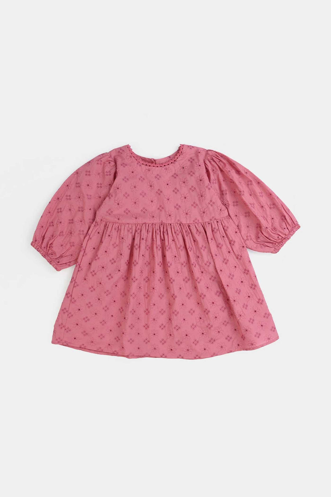 Infant Girls Chicken Kari Casual Frock (Apricot) - Pink