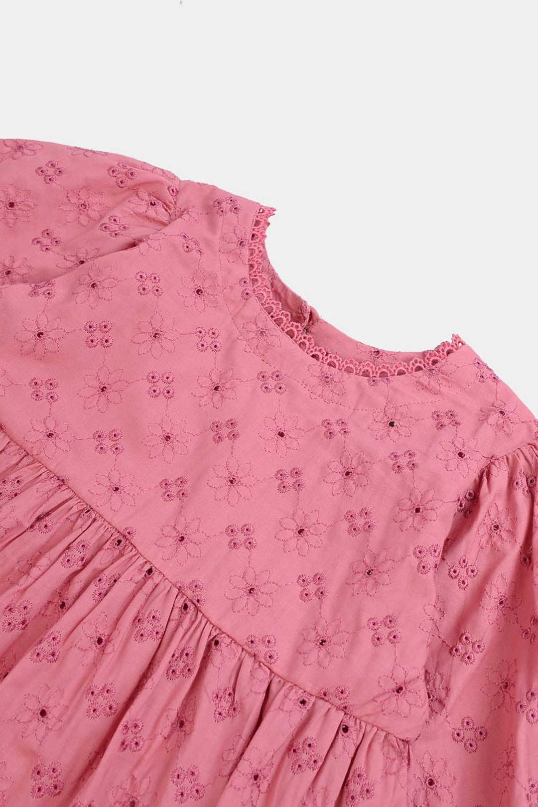 Infant Girls Chicken Kari Casual Frock (Apricot) - Pink