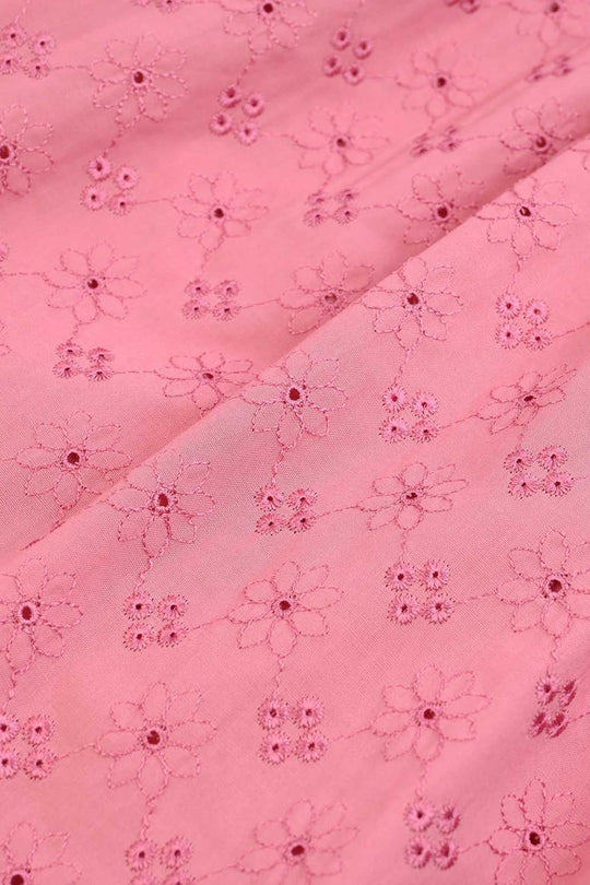 Girls Chicken Kari Casual Frock (Apricot) - Pink